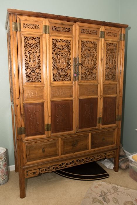 Antique Chinese Elm Cabinet