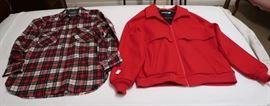 Pendleton plaid shirt and red jacket
