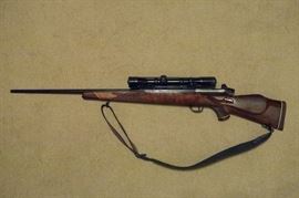 Weatherby Mark V bolt action rifle, .257 Mag. Cal., Burris 2-9X Full Field scope, W. Germany Mfr., 25" bbl         Inv. # 51