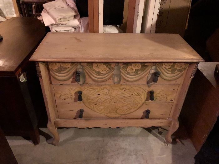 Painted piece with 3 drawers.  Use as dresser, buffet, or Hall  or entry piece