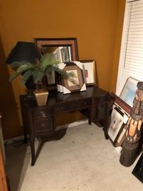 Dark Wood Vanity / Writing Desk