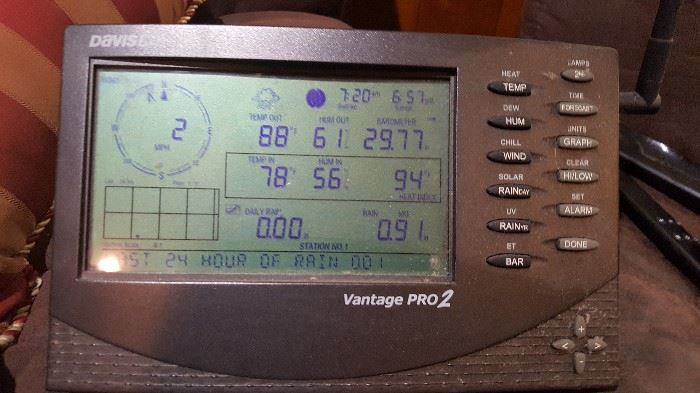 Davis Instruments Vantage Pro 2 weather station. Professional weather on location!