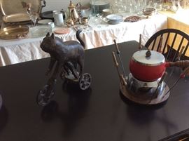 Vintage fondue set. Repro cat