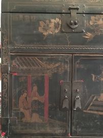 Antique Chinese Painted Chest 