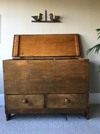 Primitive Blanket Chest with Two Drawers 