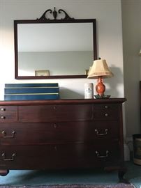 Chippendale Chest of Drawers with Mirror