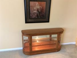 PULASKI LIGHTED CURVED END CONSOLE