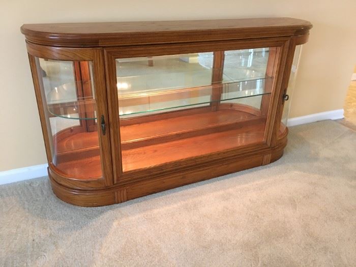 PULASKI LIGHTED CURVED END CONSOLE 