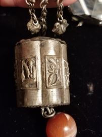 Tibetan/Nepalese prayer wheel pendant