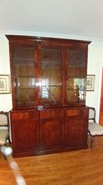 English mahogany breakfront
