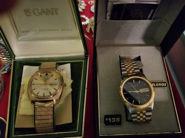 Nice LeGant automatic calendar watch and Helbros quartz calendar watch