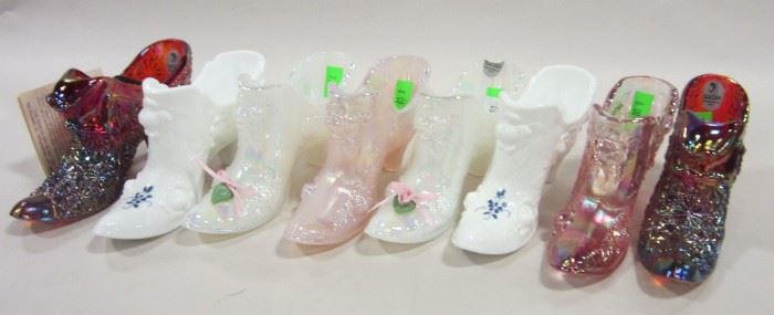 Fenton glass shoes collection