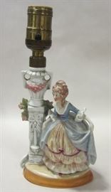 Old German porcelalin figural lamp.  Need new wire