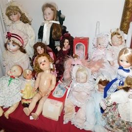 antique, vintage and modern dolls