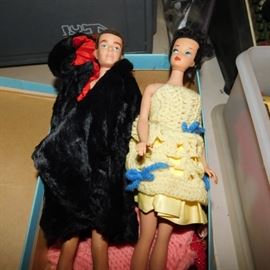 vintage barbie and ken dolls