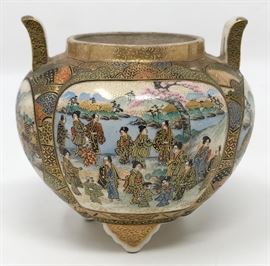 Antique Meiji Miniature Satsuma Vase/Pot Signed