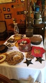 Antique Cast iron, Lamp, Etc.