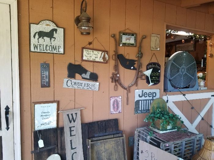 Assorted Signs, Chicken Coop, Etc. 