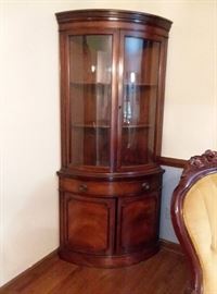 Van Sciver Corner Cabinet with Curved Glass