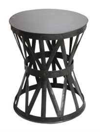 Small Accent Table Natural Iron: 16" round 19" high