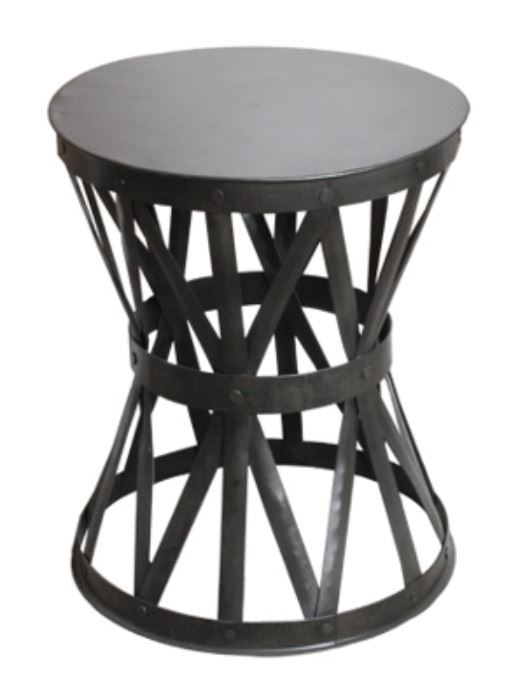 $37.50- Small Accent Table Natural Iron: 16" round 19" high