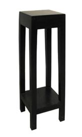 $34.50 - Pedestal Solid Mango Dark Stain: 10" square 35" high