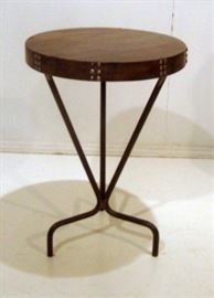 $74.50 - Accent Table Grey Mango/Natural Iron: 16" round 22.5" high