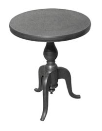 $59.50 Accent Table Burnished or Polished Aluminum: 16" round 22" high