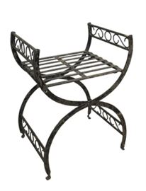 $49.50 - Folding Bench Burnished Iron: 20.5" wide 16" deep 26" high