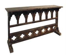 $175 - Console Table in Sandblasted Mango: 57" wide 15" deep 35" high 