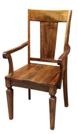 $99.50- Arm Chair in Warm Honey Finish-Solid Mango: 22.75" wide 23.5" deep 39" high