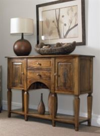 $349.50 - Sideboard in Warm Honey Finish-Solid Mango: 60" wide 18" deep 41" high