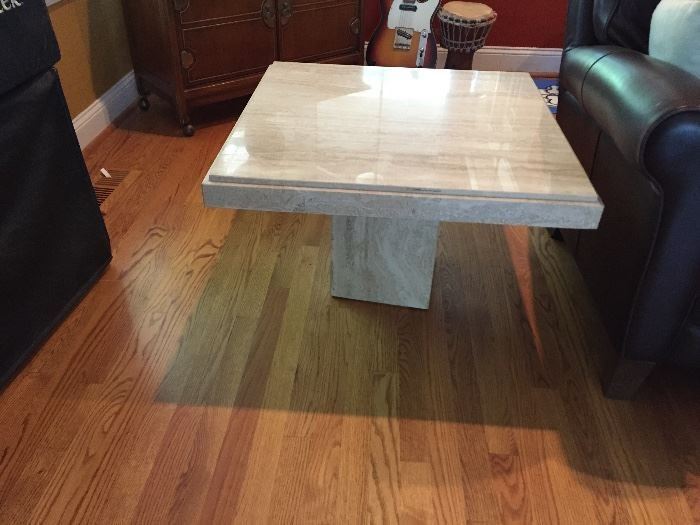 Mid Century Travertine end table