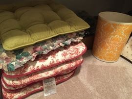Chair cushions.