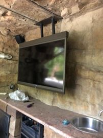 Outdoor TV - with remote $250, Pair Outdoor Jamo Speakers $200