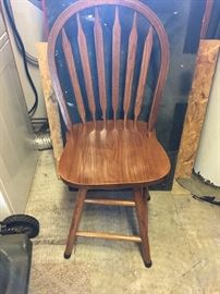 Solid oak bar stools