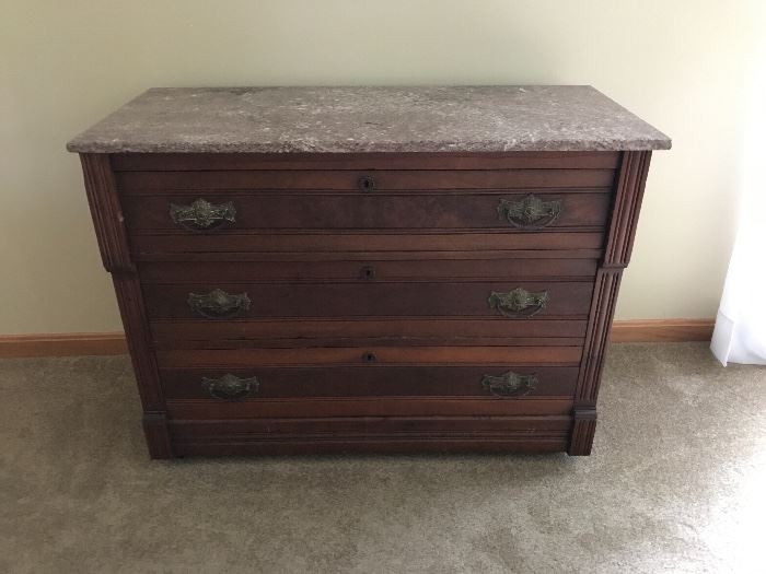 Marble topped chest