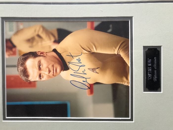 Signed Captain Kirk with certificate