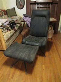 mid-century chair & ottoman