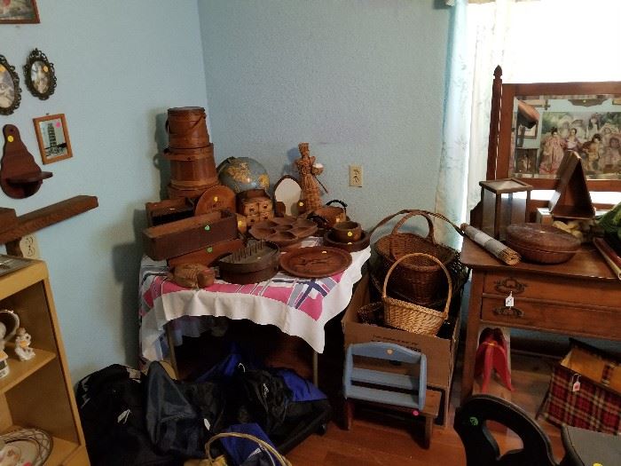 Wood items in one room.