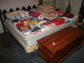 Linens, Cedar Chest, King Size Bed