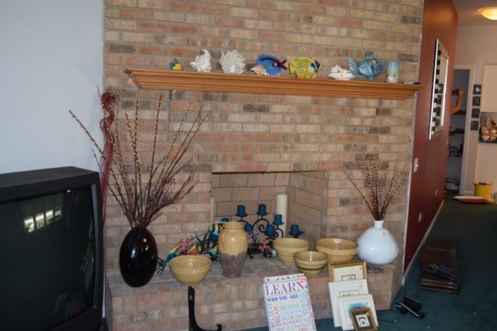 Home Decor, Pottery Bowls & Vase, Vase, Decorative Fish