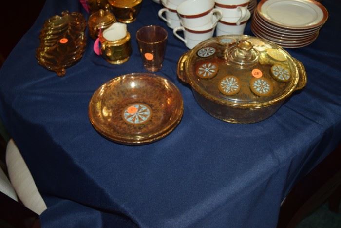 Dishes, Decorative Serving Bowl and Plates