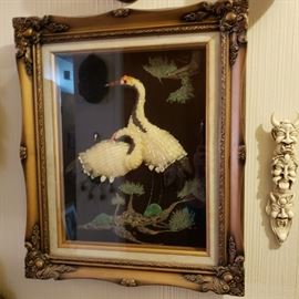 Picture made of shells and glass