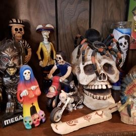 Day of the Dead skeletons and skulls