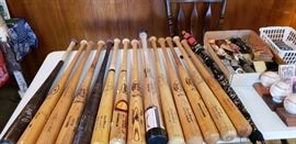 signed baseball bats