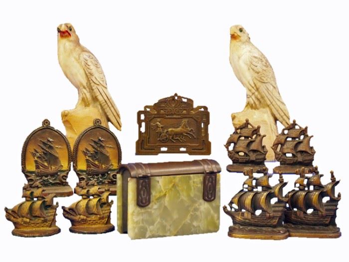Marble Falcons, Book box, Bookends
