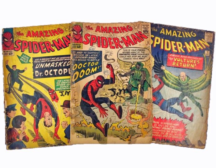 Vintage Spiderman Comics (12 May, 5 Oct, 7 Dec)