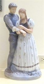 Royal Copenhagen Knight and his Maiden Fair binding his wounds