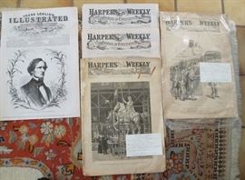 Antique Harpers Weekly Magazines